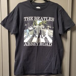 The Beatles Abbey Road Photo Black Cotton Apparel T-Shirt M